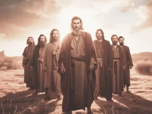 profetas maiores e menores, homens vestidos de roupas dos tempos biblicos